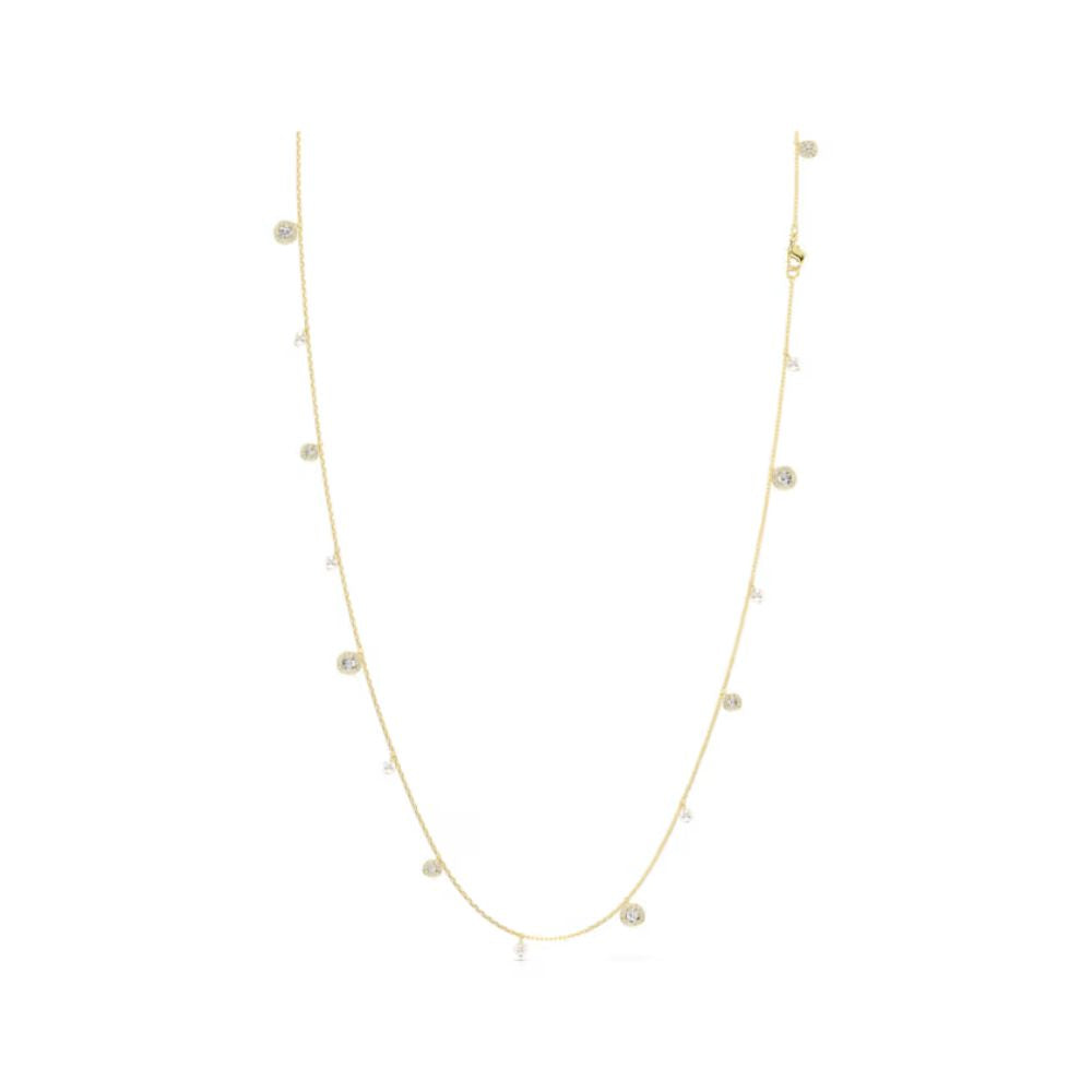Una Yellow Gold Tone Circle Station Necklace