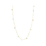 Una Yellow Gold Tone Circle Station Necklace