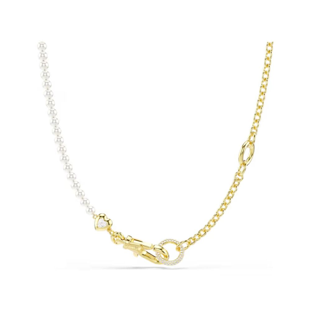 Idyllia Yellow Gold Tone Pearl Necklace