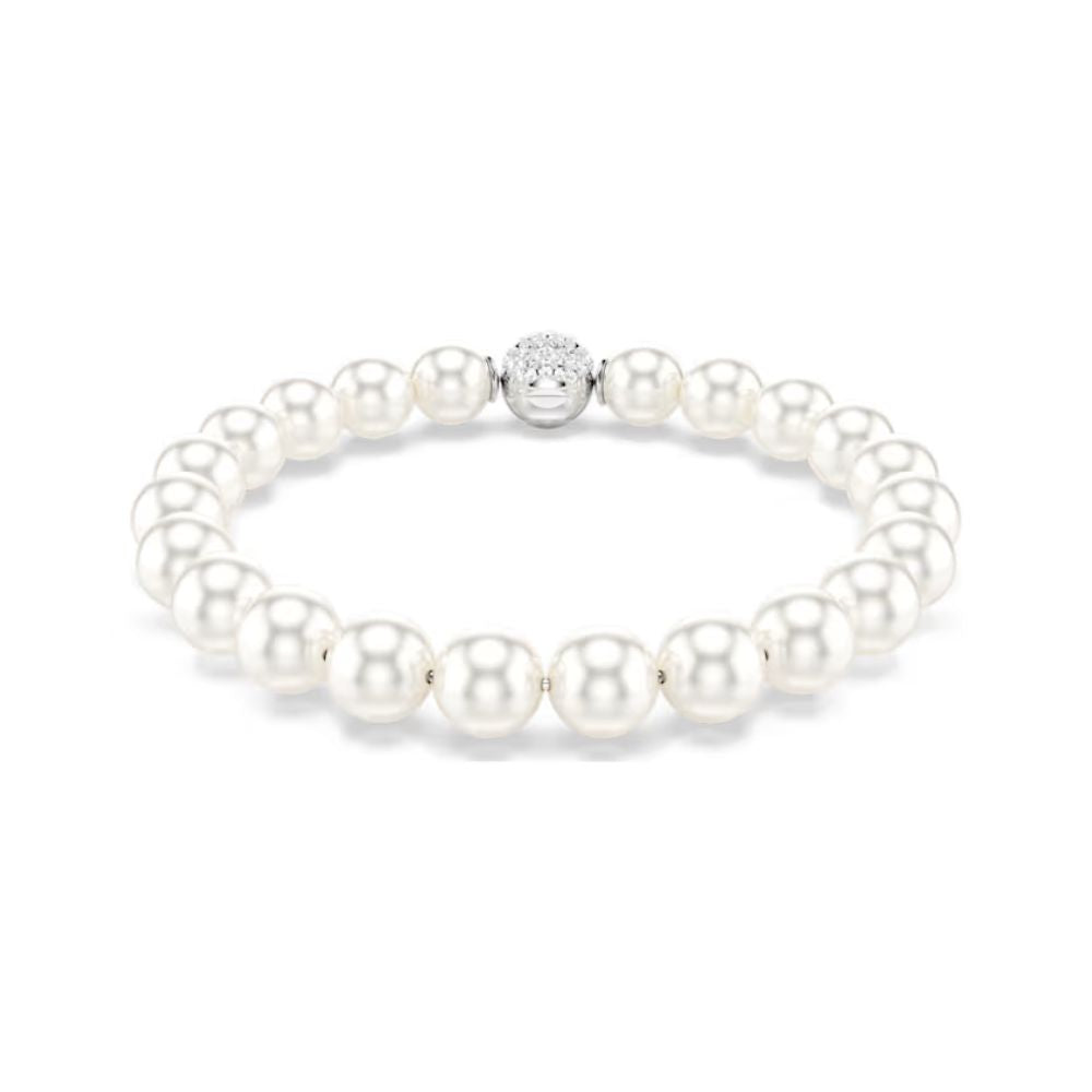 Matrix Pearl with Silver Bead Bracelet