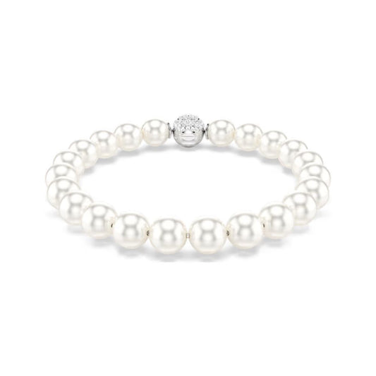 Matrix Pearl with Silver Bead Bracelet