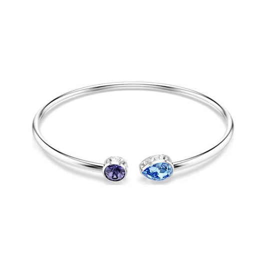 Swarovski Chroma Slv with Purple/Blue Stone Flex Bangle