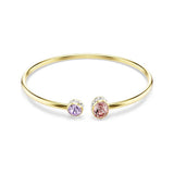 Swarovski Chroma Gold Tone Flex Bangle with Multi Stone