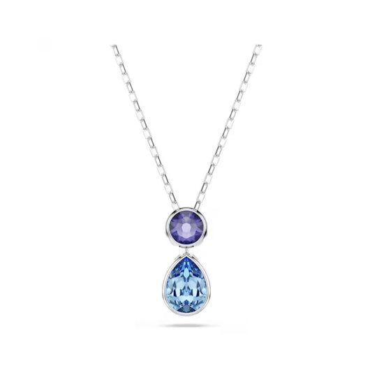 Chrome Silver Rever Multi Stone Necklace