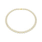 Una Yellow Gold Tone All Around Crystal Necklace