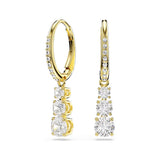 Yellow Tone Una Three Stone Drop Earrings