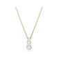 Yellow Gold Tone Stilla Three Stone Pendant