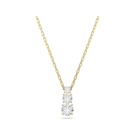 Yellow Gold Tone Stilla Three Stone Pendant