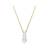 Yellow Gold Tone Stilla Three Stone Pendant