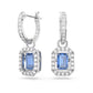 Millenia Drop Earrings with Clear & Blue Stones