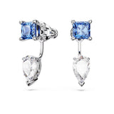 Mesmera Blue & Clear Two Stone Drop Earrings