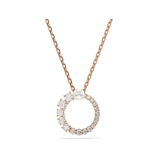 Matrix Rose Gold Tone Circle Pendant