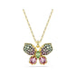 Idyllia Yellow Gold Tone Butterfly Pendant