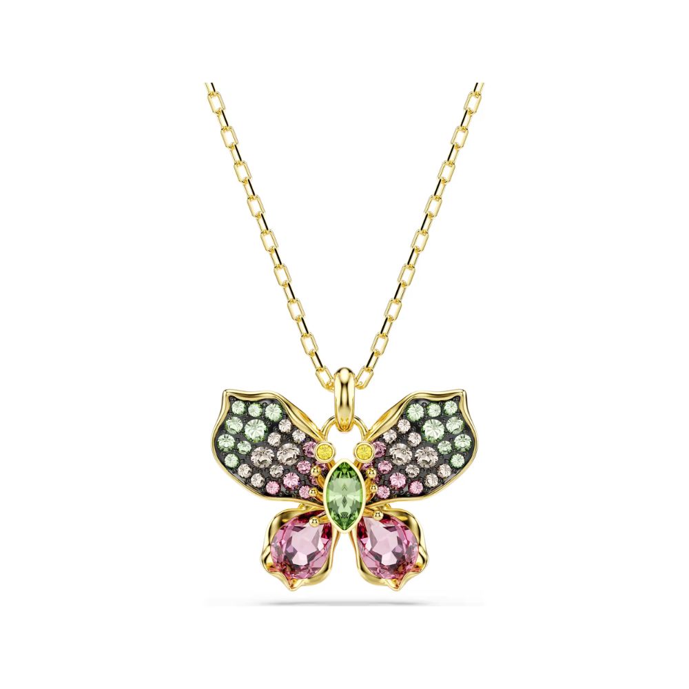 Idyllia Yellow Gold Tone Butterfly Pendant