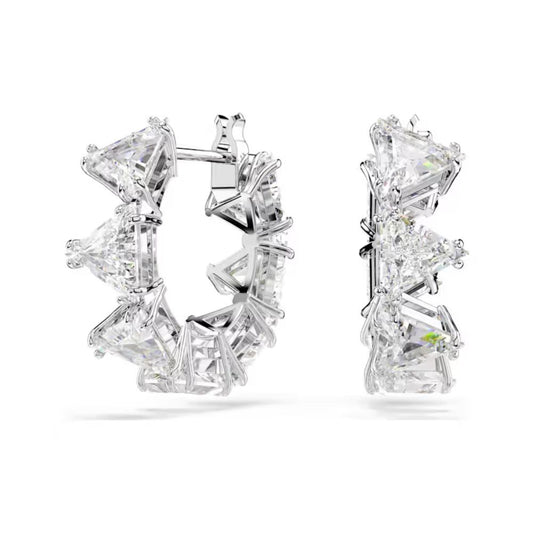 Millenia Clear Stone Hoop Earrings