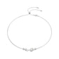 Constella Pearl & Clear Bar Necklace