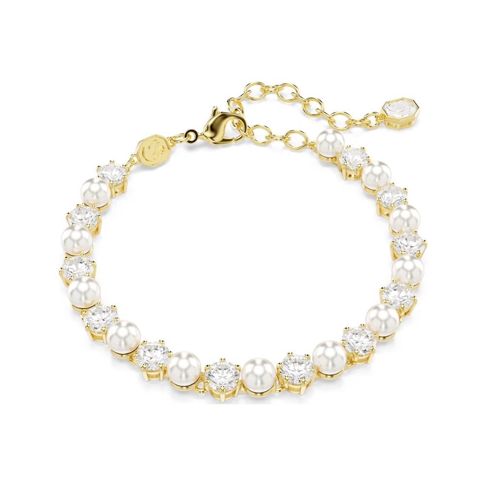 Matrix Pearl & Clear Stone Bracelet
