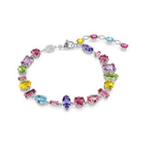 Swarovski Gema Bracelet with Multi Colored Stones - Rhodium Plated