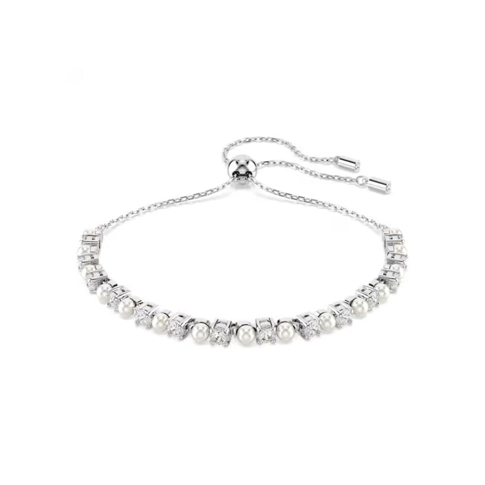 Swarovski Matrix Pearl and Clear Bracelet