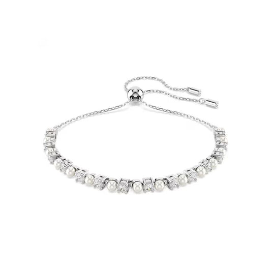 Swarovski Matrix Pearl and Clear Bracelet