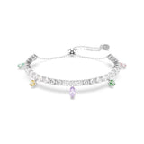 2026 Capsule Clear Tennis Bracelet with Multi Color Dangle Stones