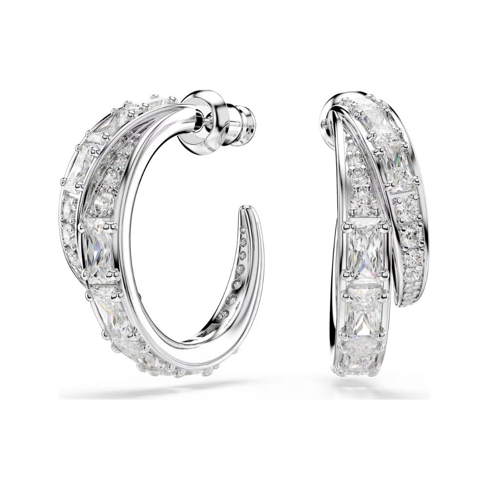 Vienna Clear Stone Double Hoops
