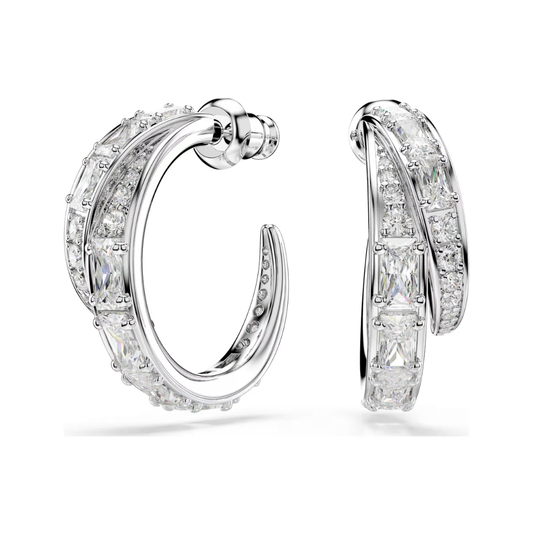 Vienna Clear Stone Double Hoops