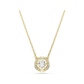 Una Yellow Gold Tone Clear Floating Pendant