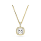 Una Yellow Gold Tone Clear Stone Pendant