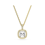 Una Yellow Gold Tone Clear Stone Pendant