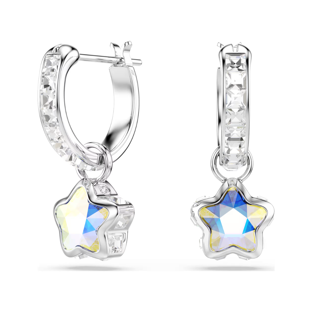 Chroma Clear Star Dangle Earrings