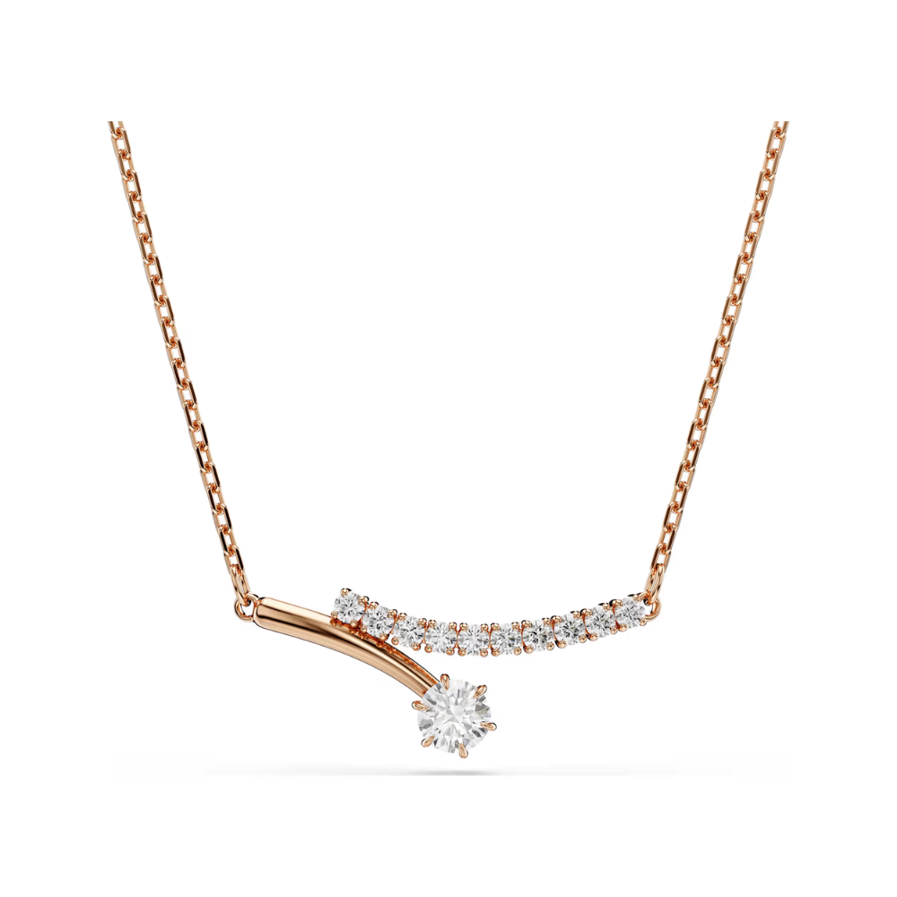 Matrix Rose Gold Tone Bar Necklace