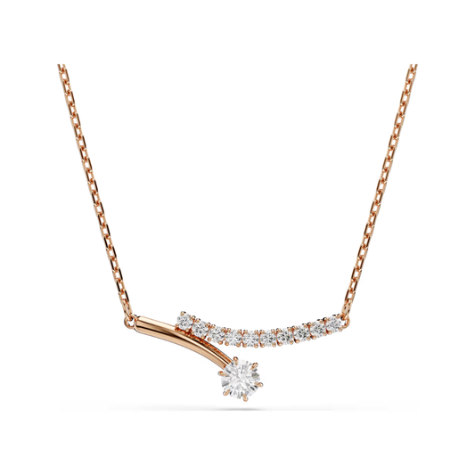 Matrix Rose Gold Tone Bar Necklace