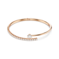 Matrix Rose Gold Tone Clear Stone Bangle