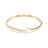 Mesmera Yellow Gold Tone Clear Stone Bangle
