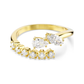 Mesmera Yellow Gold Tone Clear Stone Ring