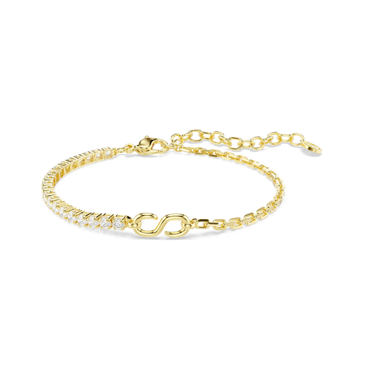 Matrix Yellow Gold Tone Clear Stone Bracelet