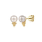 14K Yellow Gold Freshwater Pearl Bujukan Stud Earrings