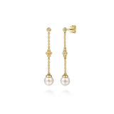 14K Freshwater Pearl Bujukan Drop Earrings