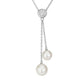 Pearl Diamond Dangle Necklace