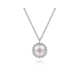 Sterling Silver Bujukan Pearl Pendant Necklace