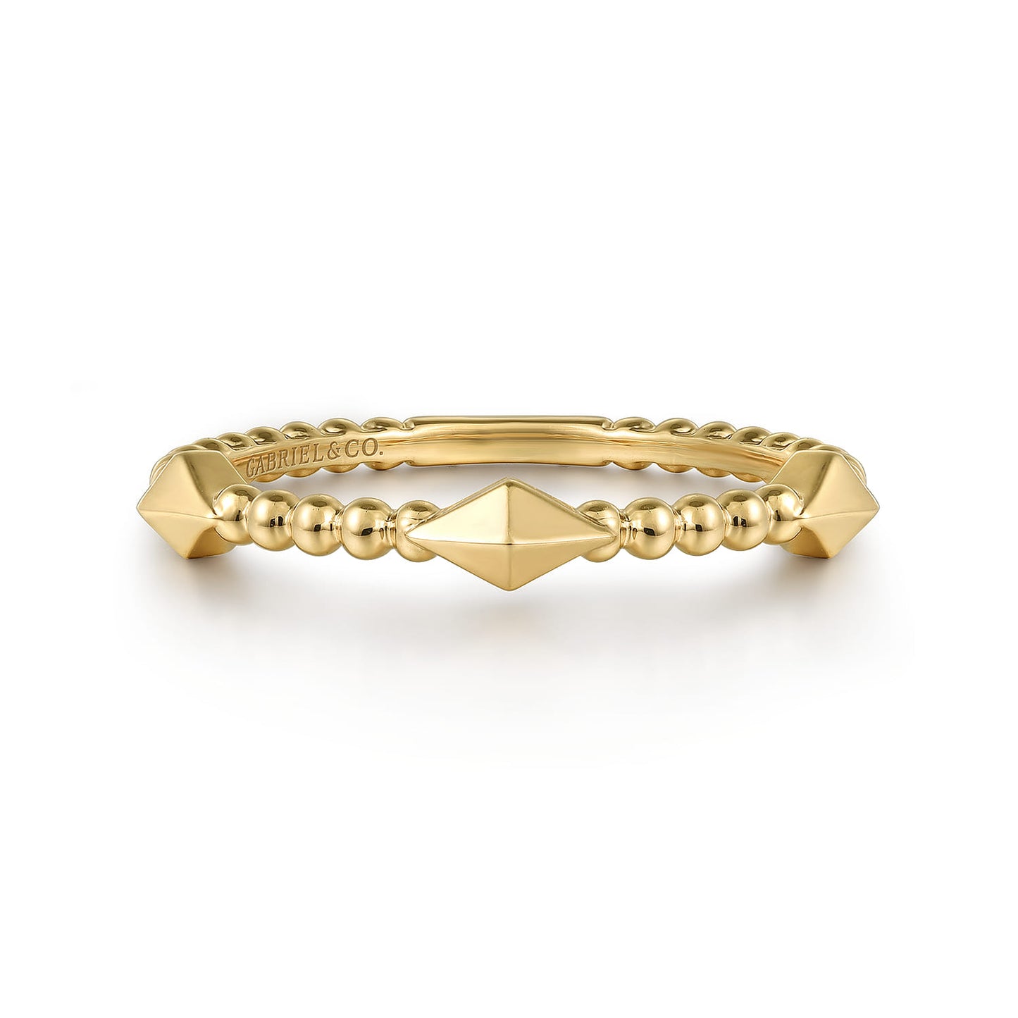 14K Yellow Gold Bujukan Pyramid Classic Band