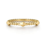 14K Yellow Gold Bujukan Pyramid Classic Band