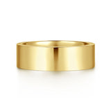 14K Yellow Gold 6mm High Polished Cigar Band