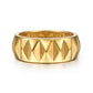 14K Yellow Gold Wide Pyramid Bold Stackable Band