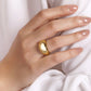 14K Yellow Gold High Polished Domed Ring