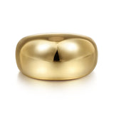 14K Yellow Gold High Polished Domed Ring