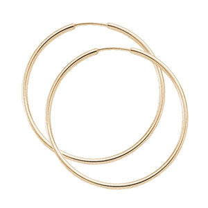 Thin Medium Hoop Earrings