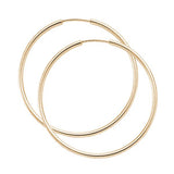 Thin Medium Hoop Earrings