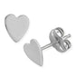 14K White Gold Heart Earrings